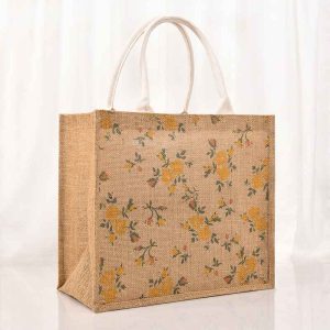 Wholesale Custom Printed Jute Grocery Totes - Eco-Friendly Bulk Packs