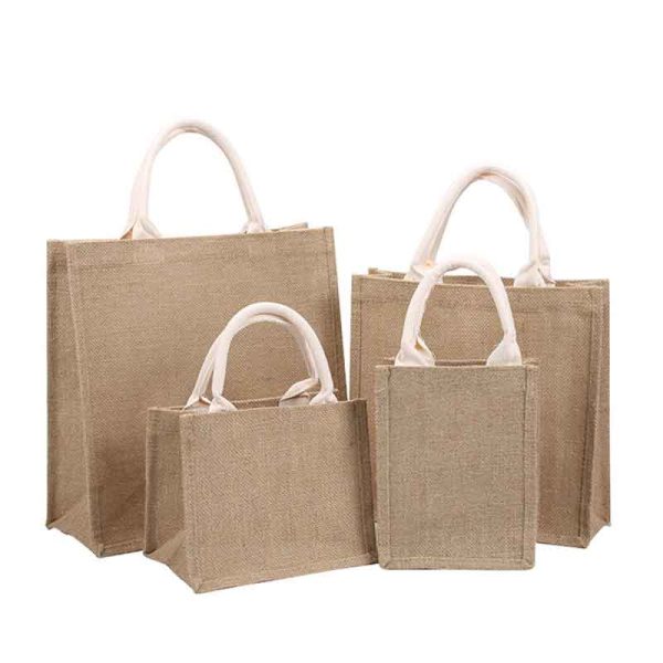 Bulk Promotional Jute Tote Bags with Logo - Wholesale Eco Giveaways - Image 3