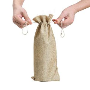 Reusable Jute Drawstring Wine Bags: Durable Eco Totes for Wine Enthusiasts