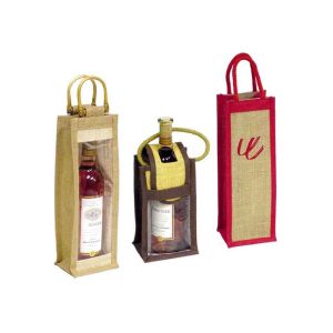 Promotional Jute Wine Bags Bulk: Custom Branded Wine Carriers